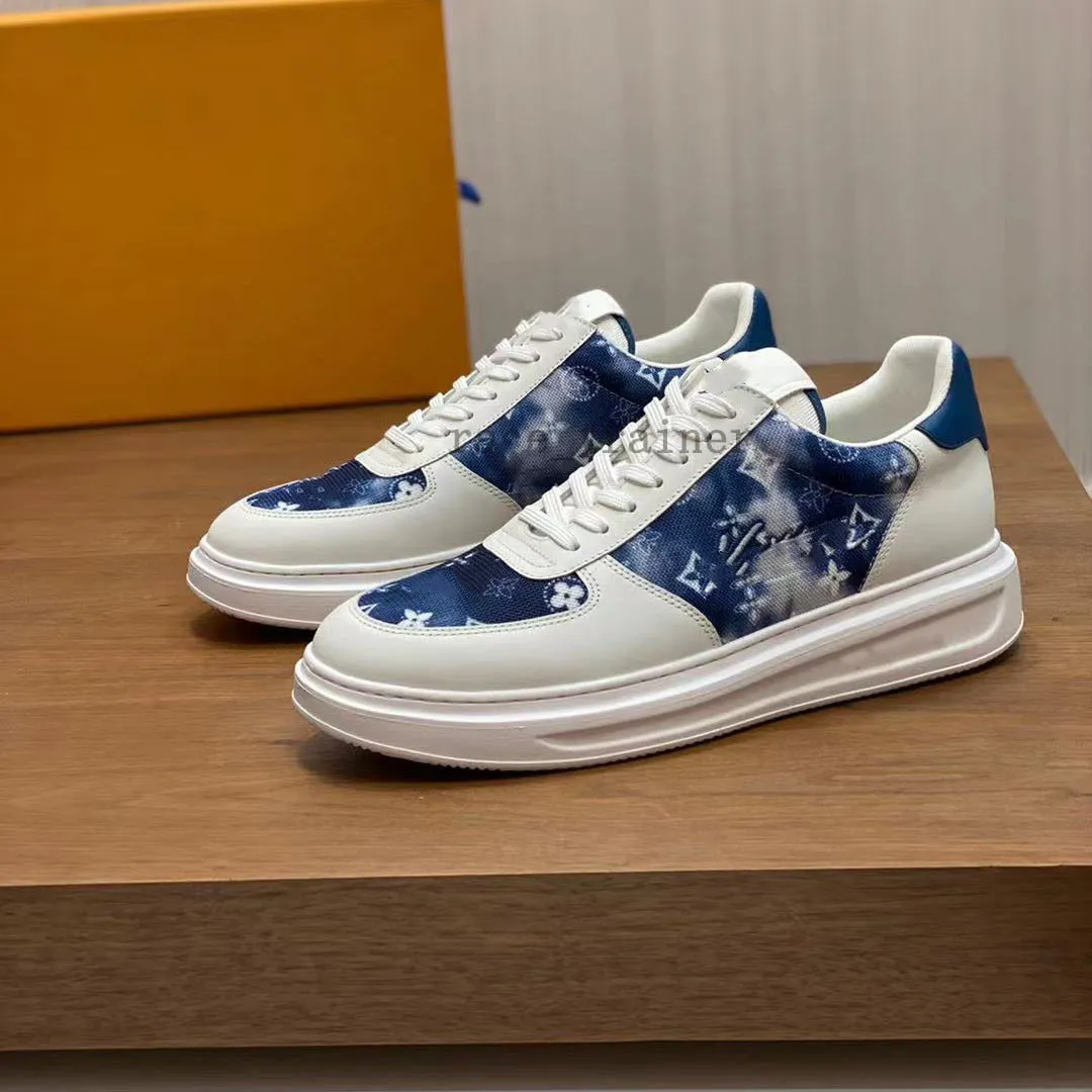 Mode Heren Beverly Hills Casuals Schoenen Dikke bodems Hardloopsneaker Parijs Klassieke lederen elastische band Lage top Designer Run Walk Casual sportschoenen EU 1.9 04