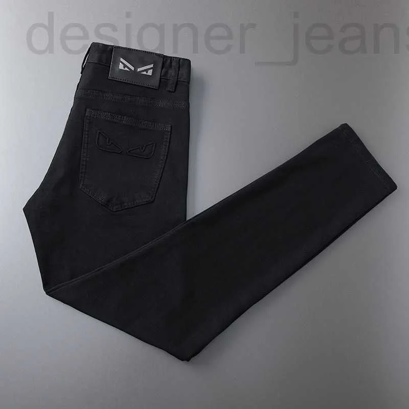 Męski projektant dżinsów Spring i Autumn Xintang New Black for Men Slim Fit Małe stopy Elastyczna europejska marka mody Casual Long Pants 19q6