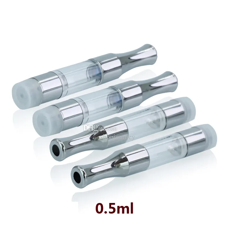 Prix usine G2 Cartouche 0,5 ml Réservoir Pointe ronde Atomiseur jetable Noyau de coton Huile de fumée Pod Fit 510 Fil Batterie Expédition rapide