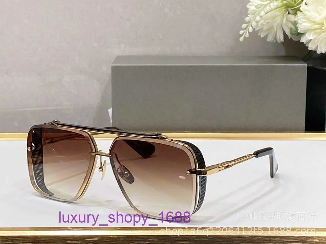 Lyxdesigner Dita solglasögon till salu Online Shop Square Anditagg Skär herrarna på skärmkanten UV400 UV Resistant Mach Six med Gigt Box DM9T