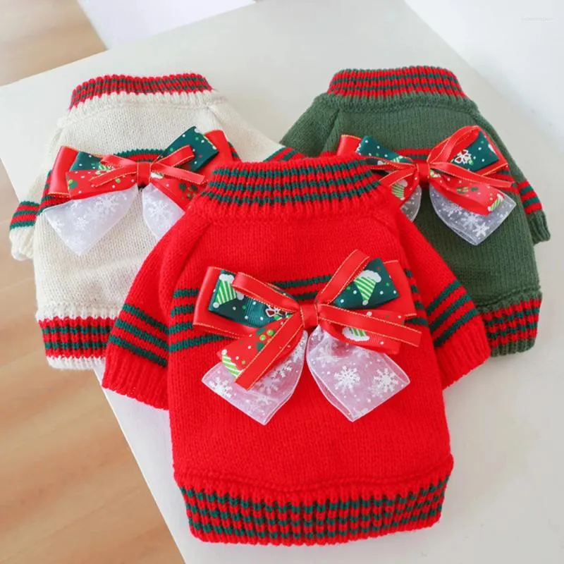 Hondenkleding Puppy Kerstkleding Huisdier Schattig Design Trui Winter Herfst Warme trui Kleine mode Knitwear Yorkshire Pomeranian