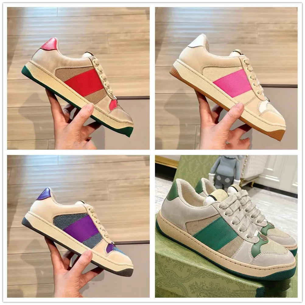 أحذية رياضية قذرة للرجال أحذية رياضية فاخرة Slides Slides Sneakers_Sale منصة الأحذية الرياضية للنساء المصمم العصرية أحذية Men Designer Shoe Strawberry Shoe A10