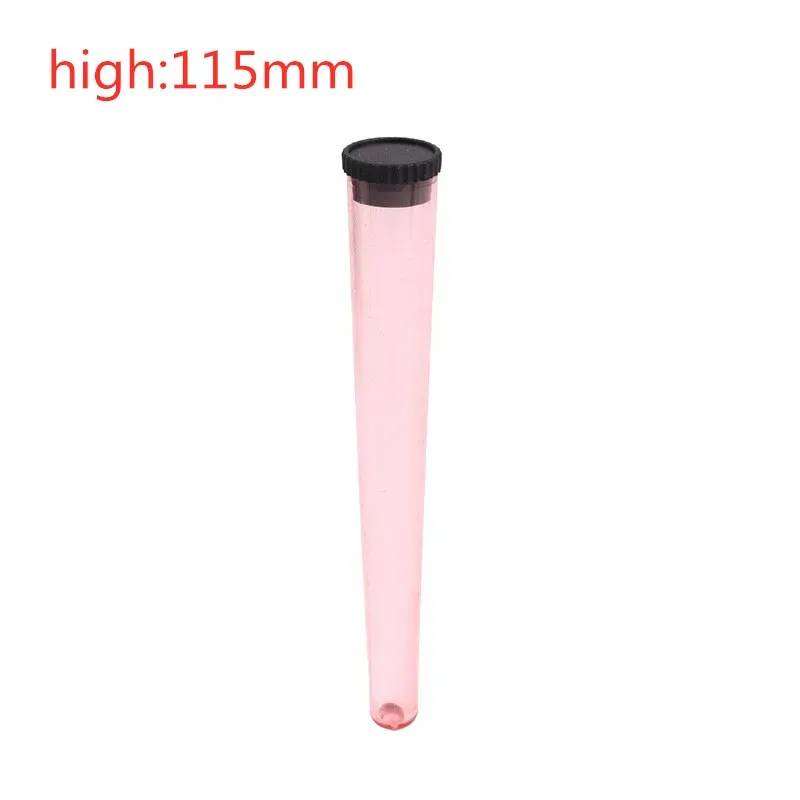 dry flower packing bottles Acrylic conical horn tubes portable storage tube 115mm conical packaging bottle taper cone cone-shape package