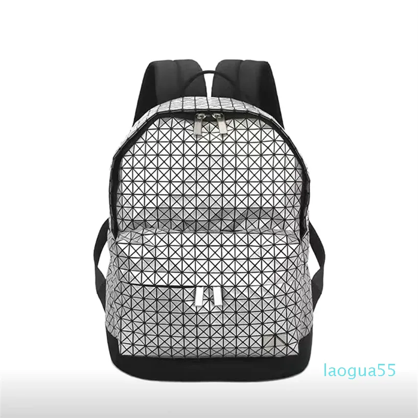 male and female couple backpack geometric diamond lattice fashion student backpack travel backpack