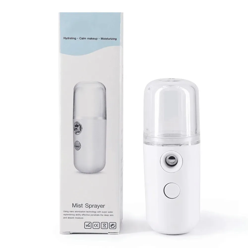 Portable Nano Hydrating Sprayer Beauty Face Humidifier Mini Rechargeable Cold Spray Mist Maker Fogger Humidifier Macaron Alcohol Sprayer