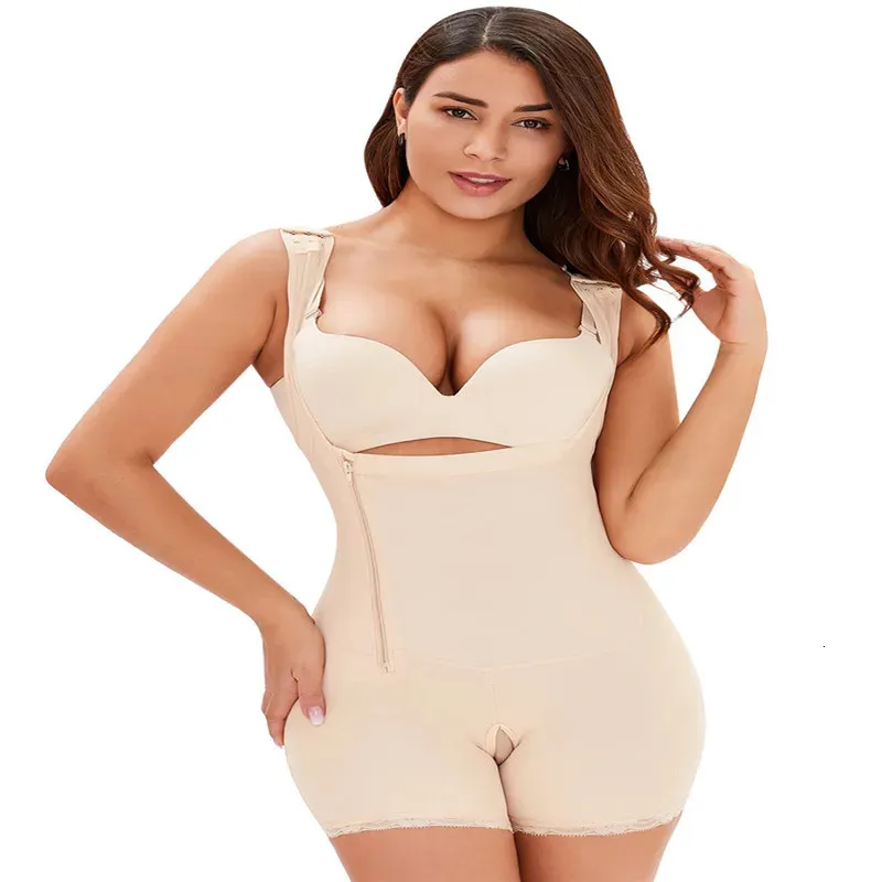 Femmes pleine gaine amincissante sous-vêtements à buste ouvert taille formateur Corset sans couture minceur body bout à bout grande taille 6XL 240117