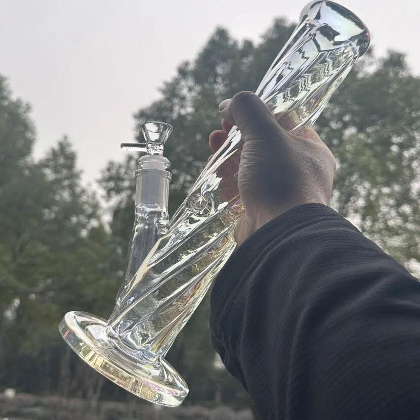 Glazen Percolator Waterpijpen Waterpijpen Blauwe Matrix Perc Dikke Glazen Waterpijpen Waterleidingen Roken Beker Dab Rig Met 14mm Bowl downstem Perc