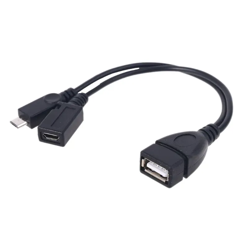 Câble adaptateur Micro USB vers USB 2.0 OTG avec alimentation Micro USB, pour Amazon Fire TV, téléphone portable, tablette, PC, Smartphone LL
