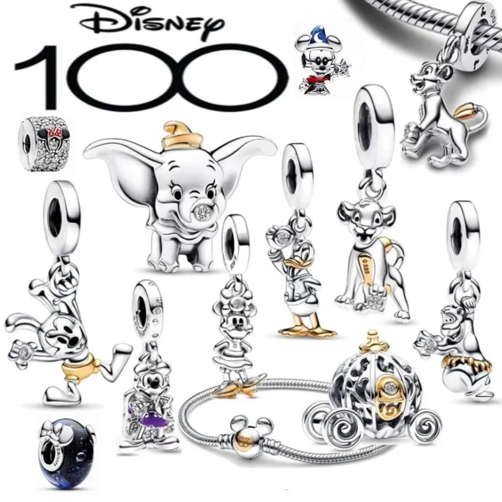 New Charm 100Th Anniversary Pendant Fit Women Original Bracelet Diy Charms Pumpkin Car Gifts Jewelry