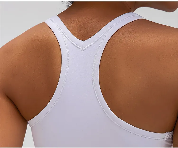 sports bra lu-95 yoga gym clothes women vest with chest pad tank tops running skin-friendly waist trainer fitness shockproof lady underwears