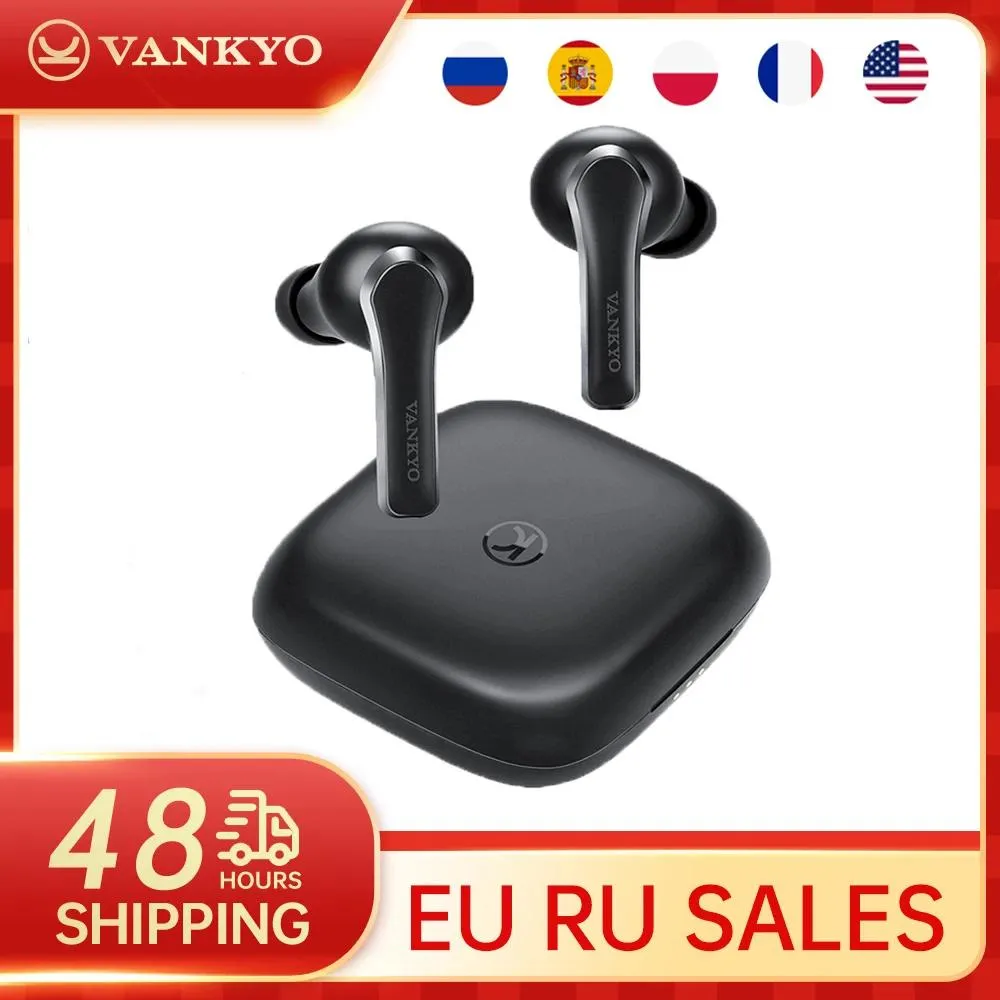 Headphones VANKYO X400 Wireless Earbuds BT 5.0 In Ear w/Mic CVC 8.0 Noise Cancelling Earphones Sport Deep Bass Touch Control Twin Mono Mode