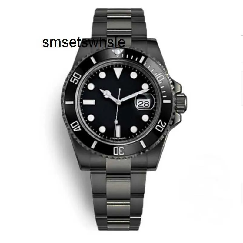 Automatisk Watch Date Movement Watch Factory All Mechanical Stainless Mariner Style 40mm 904 Sapphire Steel Glass Black Ceramic 116610 Original Box