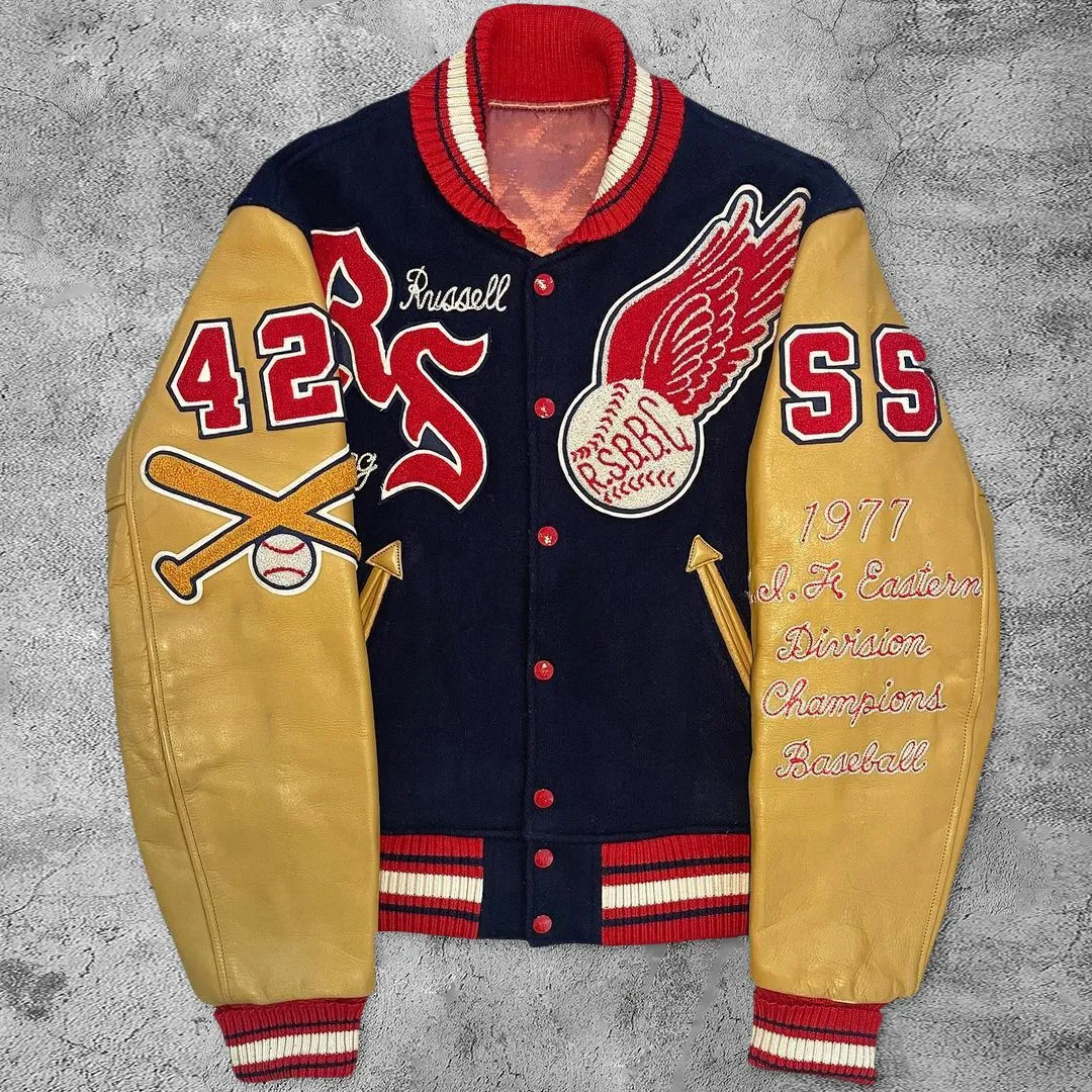 면 자수 된 두꺼운 미국 Veste de Baseball Homme Jackets Heavy Baseball Jersey Industries 코트 남자와 여자 재킷