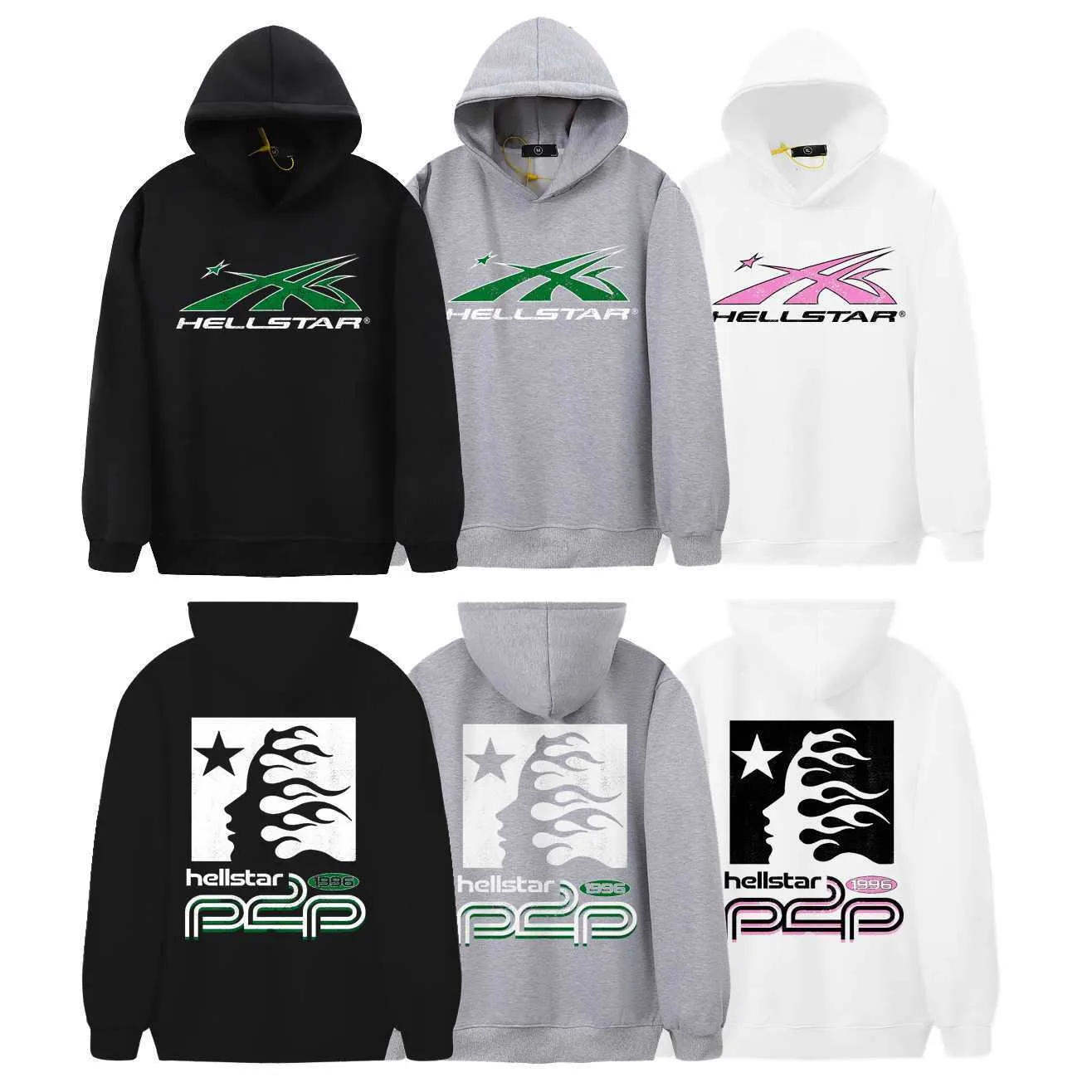 Mens Hoodies Sweatshirts 23 Autumn and winter Europe and the United States high street tide brand Hellst letter printed hip hop with the same loose male and female hood