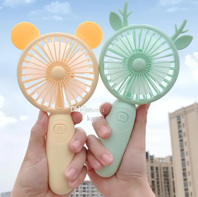 USB Mini Strong Wind Handheld -fläkt USB -laddningsbar Mini Desktop Air Cooler Outdoor Fan Cooling Travel Hand Fans för resande camping