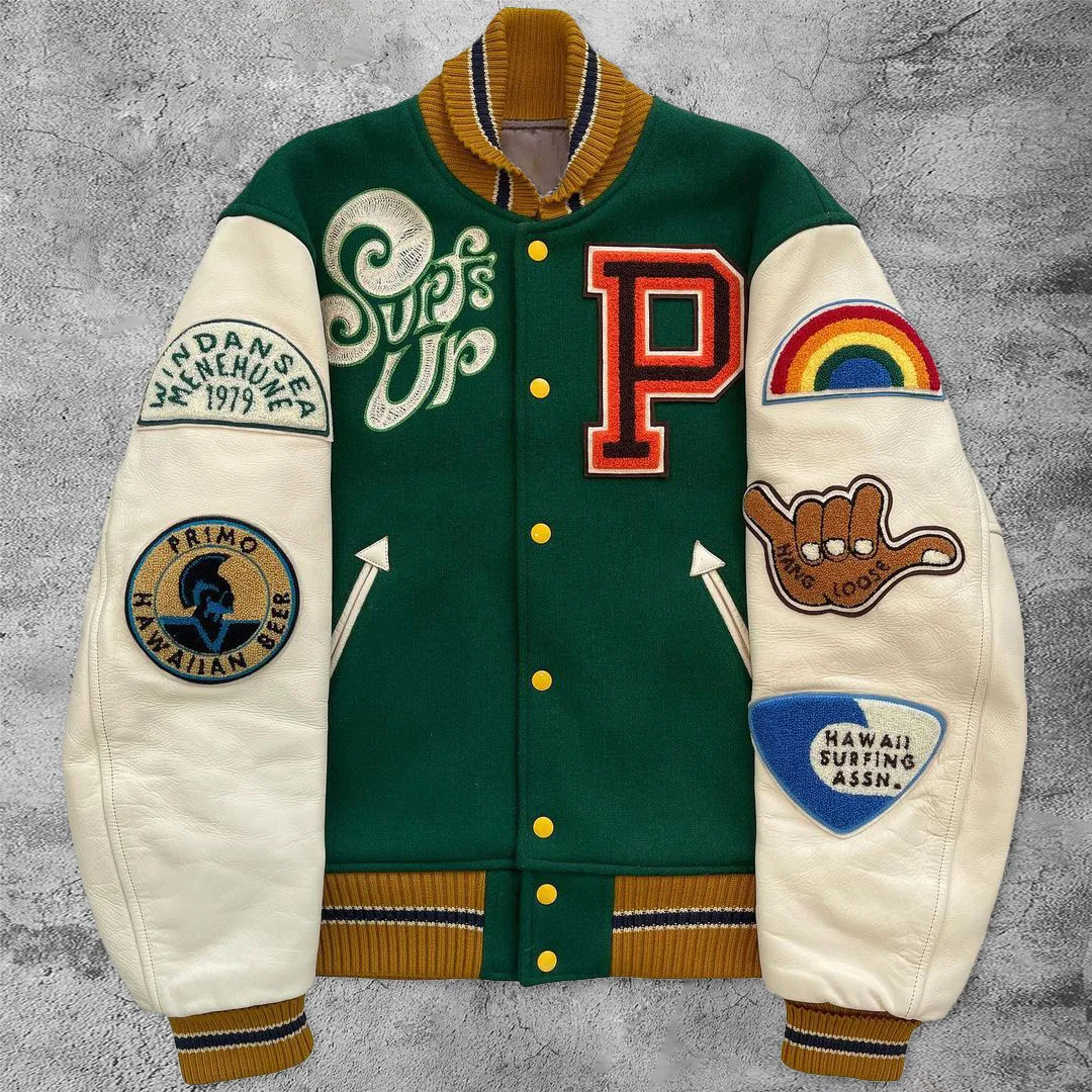 DHgate.com:Cotton Embroidered Baseball Jacket: Unisex Heavy