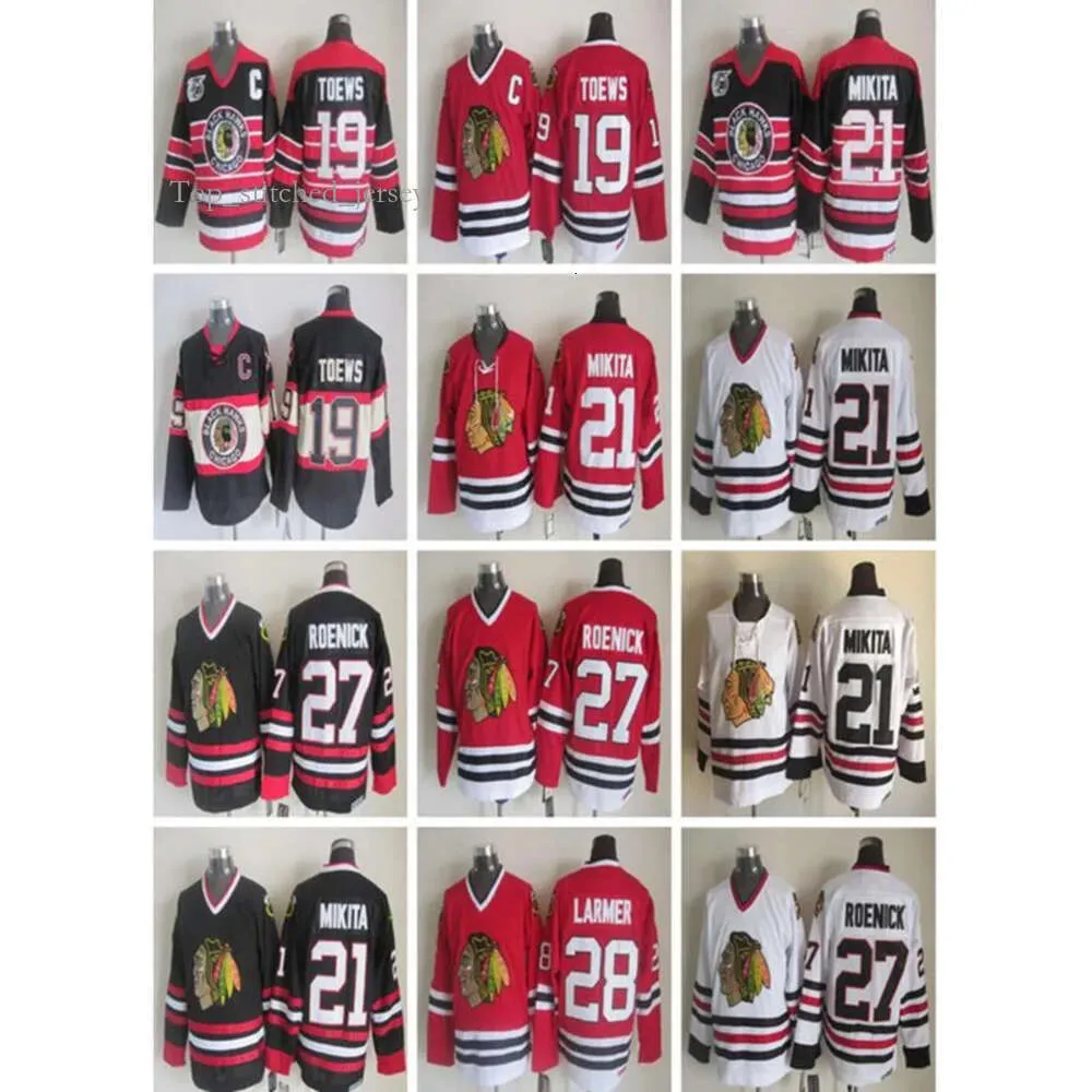 Chicago 75th Blackhawks Winter Classic Jersey Elk nummer Naam Heren 77 Kirby Dach Debrincat Kane Toews Mikita Roenick Larmer 5219