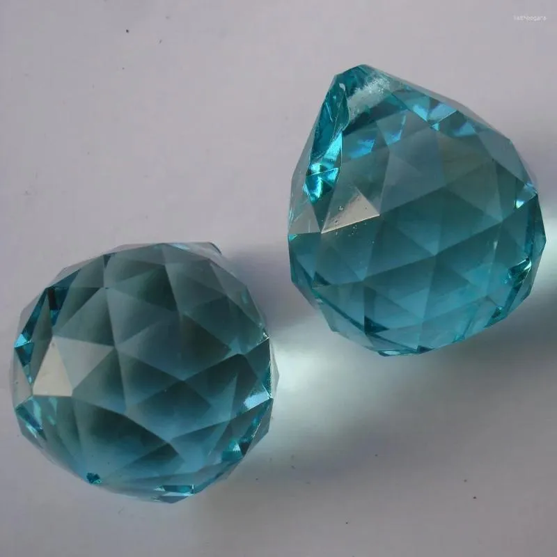 Kryształ żyrandolowy 1 szt./Partia 30 mm cyrkon niebieski wisiorek na girlandy ślubny