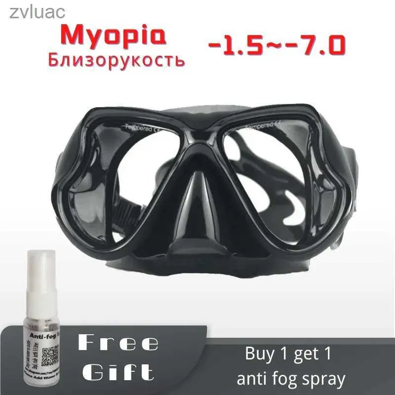 Accessoires de plongée Masque de plongée Lunettes de myopie optique myope Résine Lentille en plastique Googles Silicone Lecture myope YQ240119