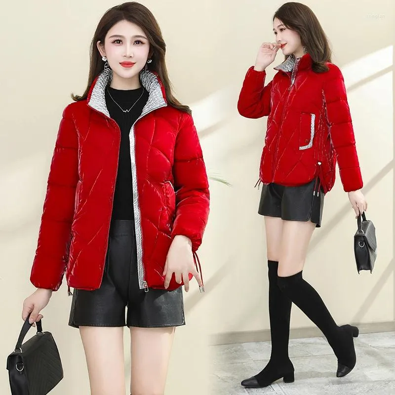 Women's Trench Coats Women Winter Jacket Korean Loose Overcoat Female Hooded Cotton Coat Parkas Plus Size Outwear Short Fit Slimming High