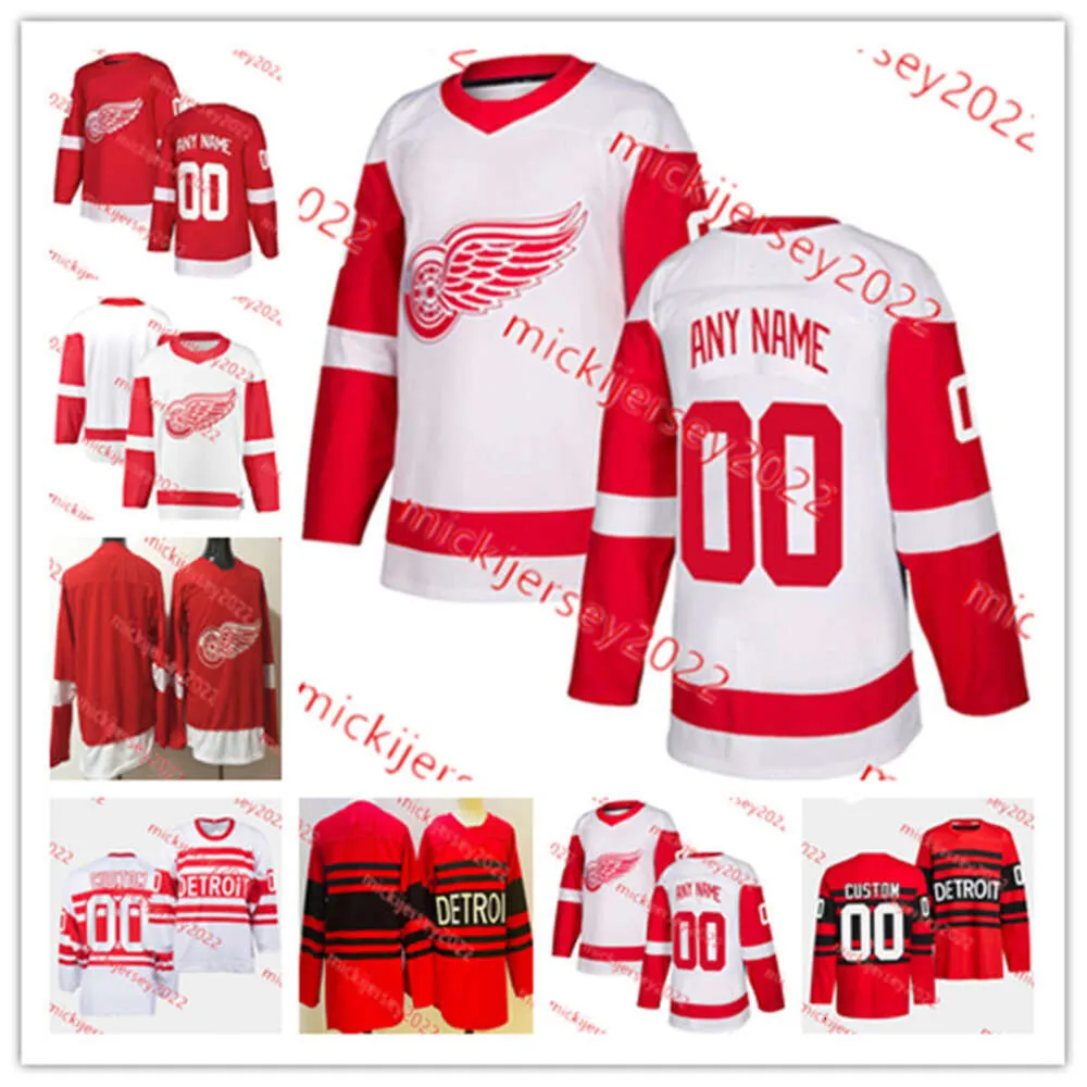 Gordie Howe Henrik Zetterberg Pavel Datsyuk Jersey personnalisé cousu pour hommes 19 Steve Yzerman 8 Justin Abdelkader 91 Sergei Fedorov Maillots de hockey