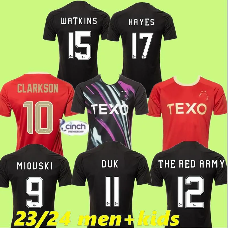 2023 2024 Aberdeen Soccer Jerseys Kit23 24 Barron McGrath Clarkson Jensen Mackenzie Devlin Duk Home Football Shirts Man Kids Kit