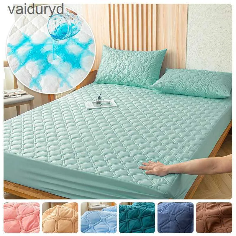 Sheets sets waterproof Sheet Cover Solid Elastic Band Fitted Sheet Mattress Protector Covers Bed Cover 150x200 160x200 180x200cm For Homevaiduryd