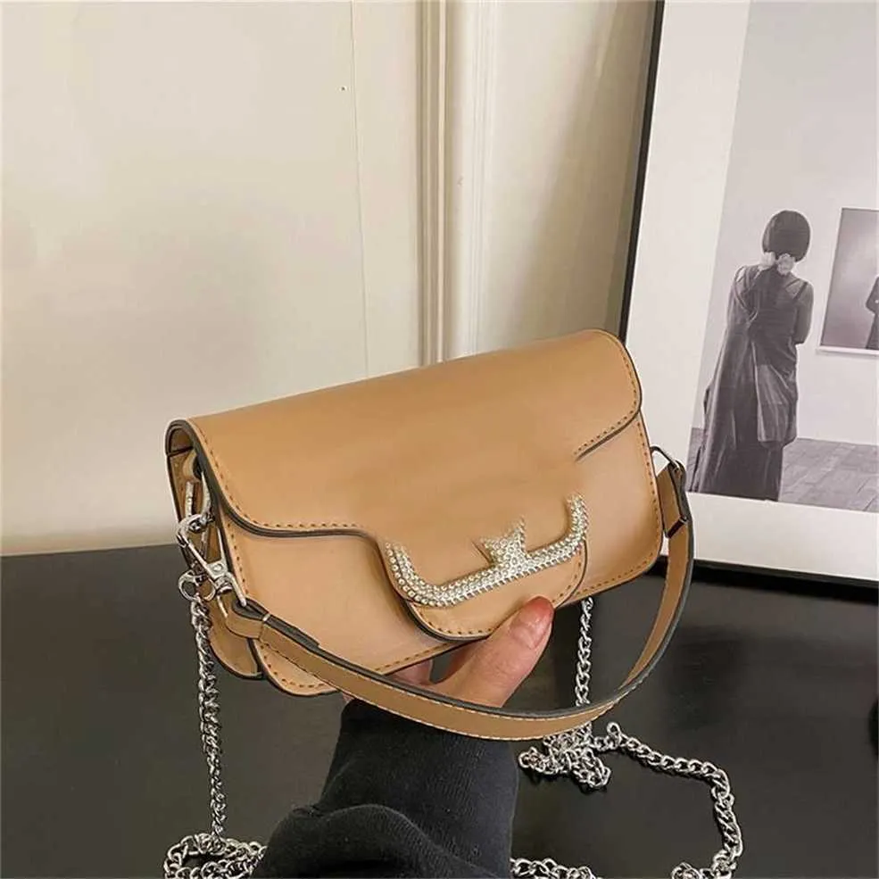 Underarmsäck för kvinnor ny diamantkedja inset crossbody liten fyrkant pendlande utländsk stil koreansk avancerad känsla kodfabrik online 70% försäljning