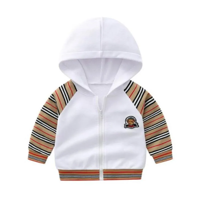 2022 Baby Boys Girls Striped Hoodies Cotton Kids Long Sleeve Hooded Sweaters Child Sweatshirts Girl Clothes 16 Years7740312