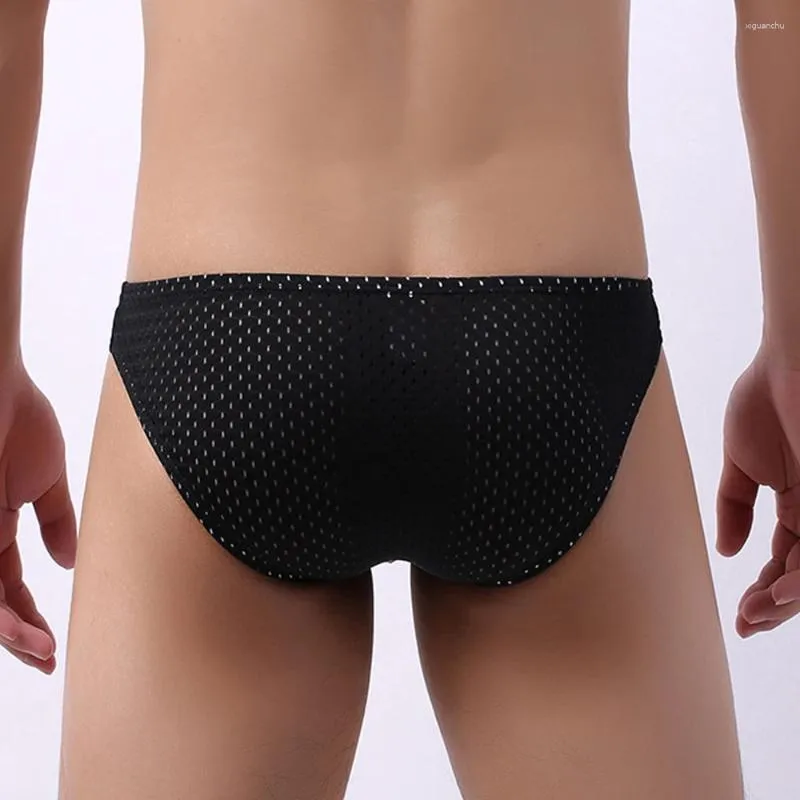 Unterhosen Mesh Unterwäsche Tanga Atmungsaktiv Bulge Pouch Hohl Dessous Höschen Sexy Stretch Trunks Boxer Briefs