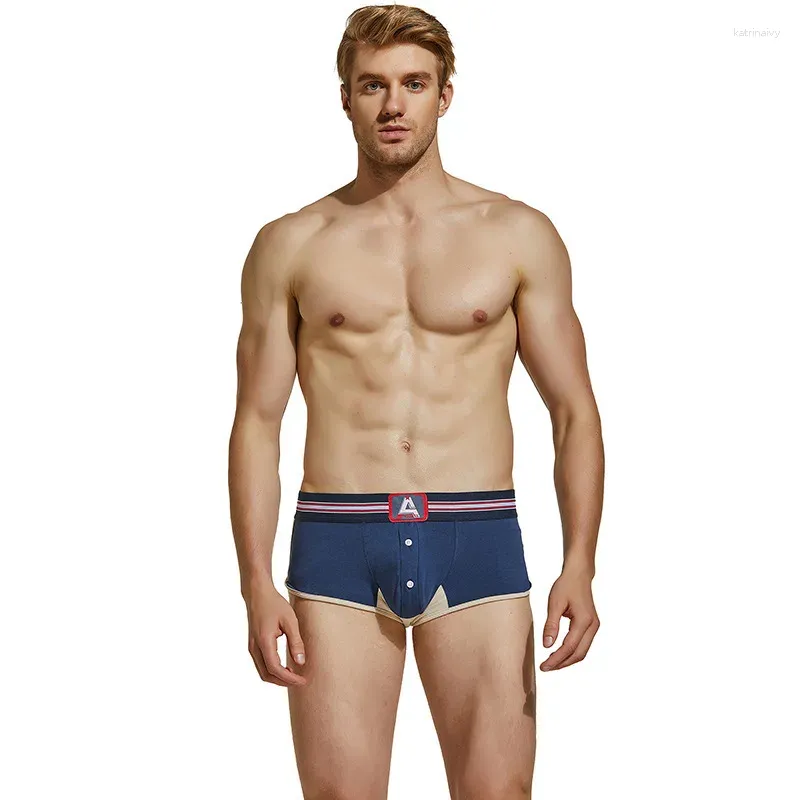 Cuecas juventude moda boxer shorts para homens u convexo bolsa roupa interior meninos sexy magro encaixe aro calças adolescentes respirável calcinha inferior