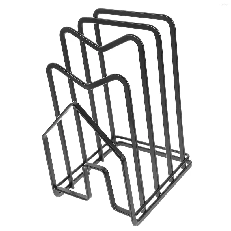 Kök förvaring Multifunktionell potten lockhållare Bakning Organisator Cutting Board Stand pannor slev rack järn för skåpstekning