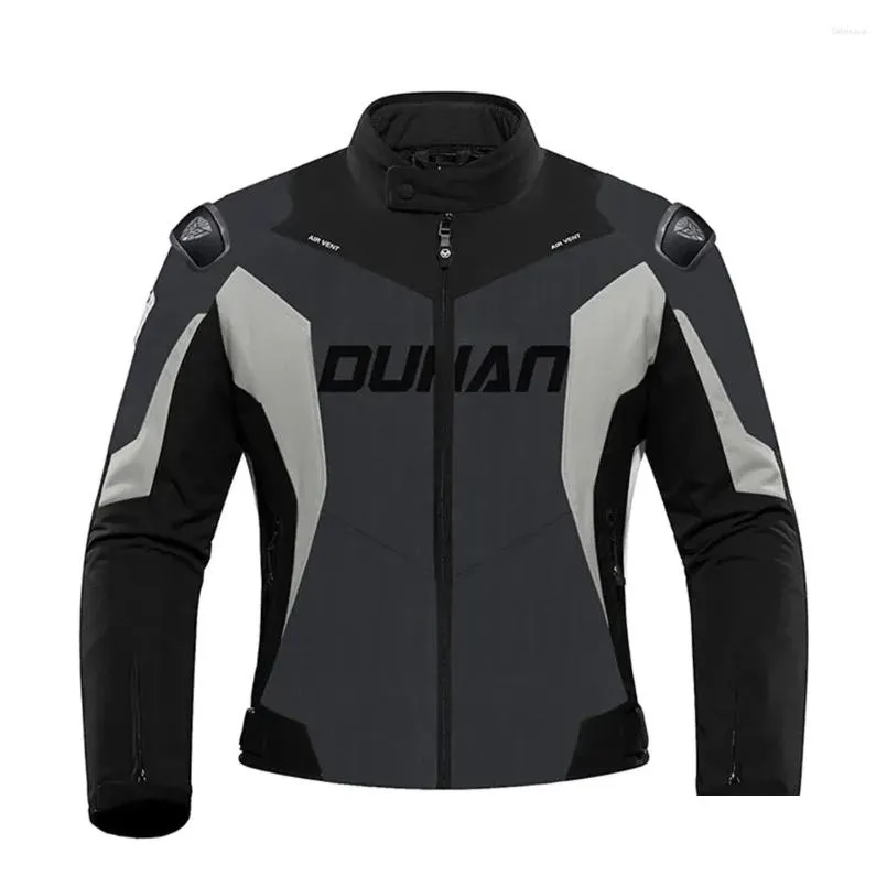 Vêtements de moto M-3XL Duhan Veste noire Hommes Protection Gear Motocross Moto Racing Manteau Moto Biker Fournitures d'équitation Drop Delive Dhij6