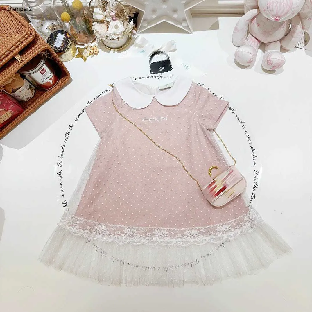Luxury Girl Dress   Embroidered Logo Skirt With White... 