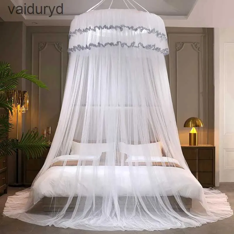 Myggnät Barnbäddning Canopy Mosquito Nets gardin sängkläder hem och trädgård runt kupol tält bomull dubbelsäng baby barn myggnät 2023vaiduryd