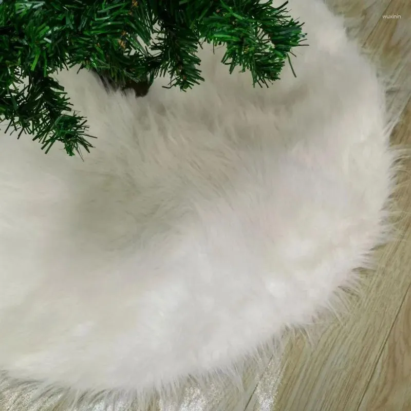 Décorations de Noël Blanc Anti Fourrure Jupe d'arbre Décoration de fond Tapis en peluche 30 pouces / 36 pouces / 48 pouces / 60 pouces
