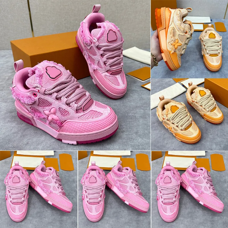 Ladies Sneakers Minimalist Walking Style Skate Shoes Shoe Toe Contrasting Colors Rubber Wrapping Breathable Mesh Fabric Thick Soles Casual Shoes Party Shoes From 96 13 DHgate