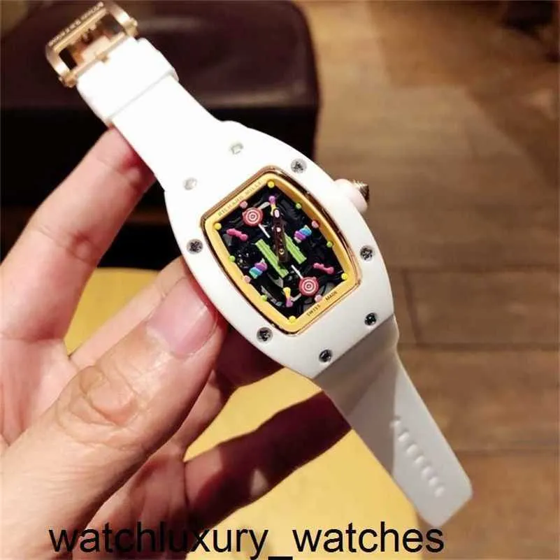 Richardmill Luxury Watches Watch Business Leisure RM07-01 Automatisk mekanisk keramisk fodral Vitband Watch Women's Watch X4XV