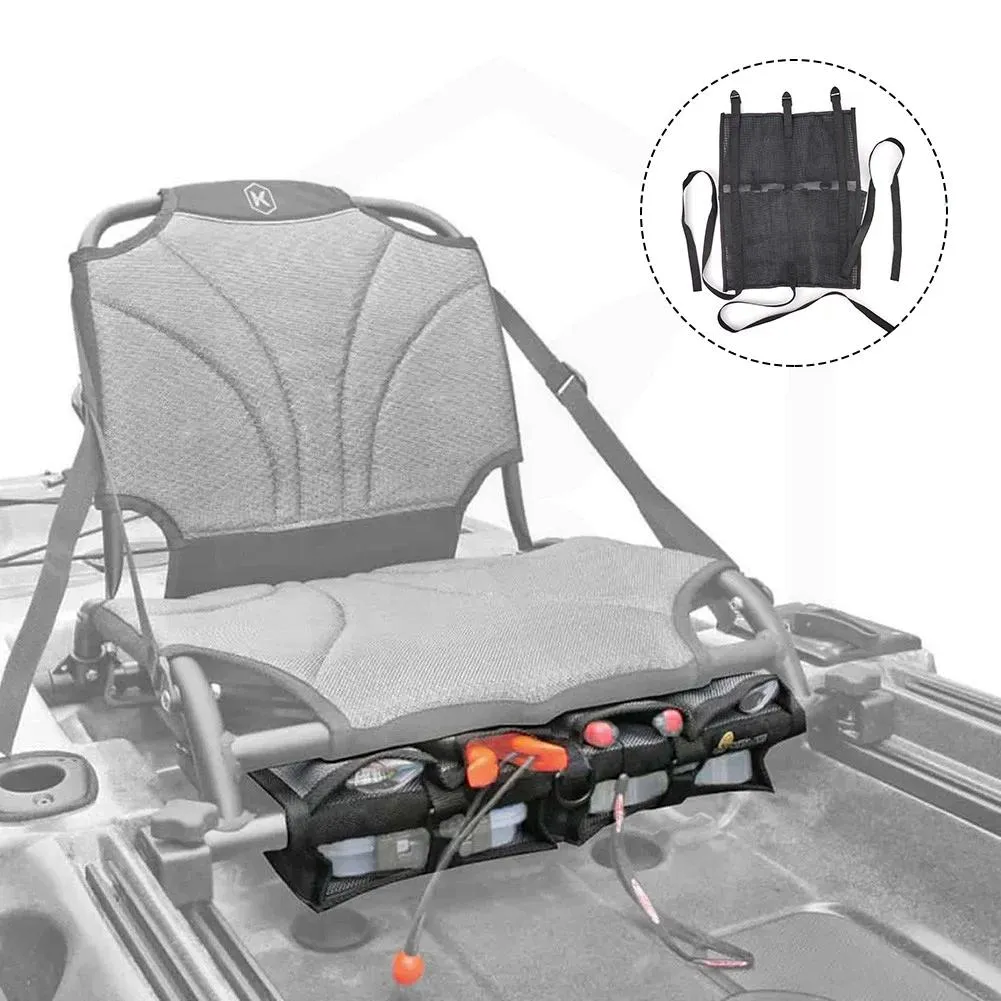 Tassen Nylon Mesh Kajak Opbergtas Watersport Boot Kano Seat Kajak Accessoires Opberggereedschap Zwart Grote Capaciteit Organizer