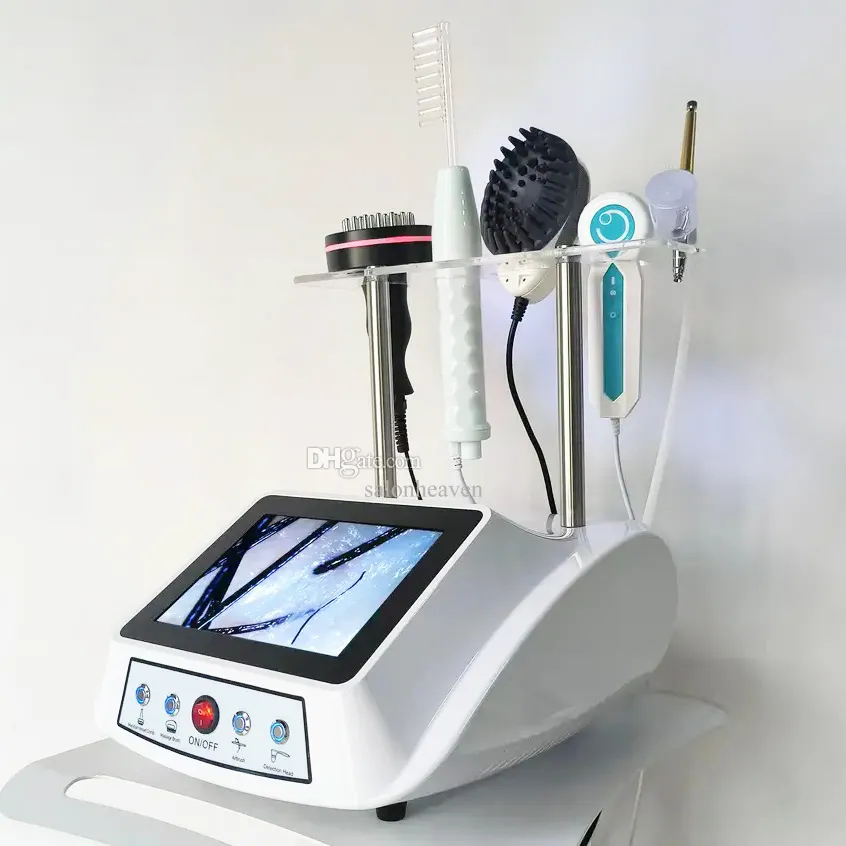 5 em 1 analisador do couro cabeludo do cabelo com alta frequência para a máquina dos cuidados capilares