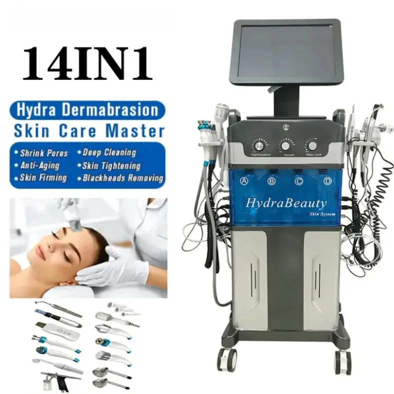 14 في 1 Auqa Hydra MD Machine Hydra Serum Skin Rejuvenation Hydro Dermabrasion Face Treatm