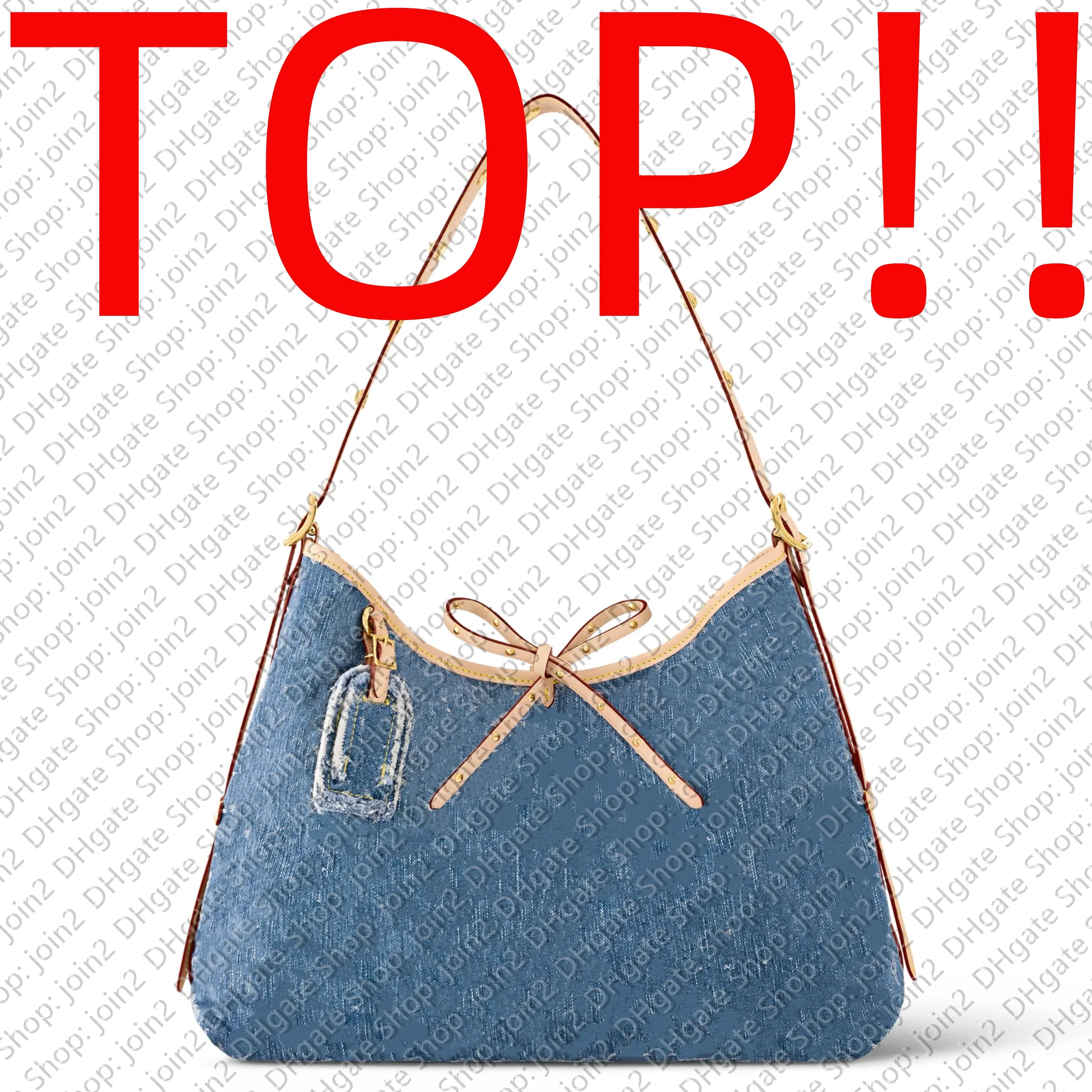 Джинсовая сумка через плечо TOP.M46855 CARRYALL MM PM / Lady Designer Сумка Кошелек Сумка-хобо Клатч Вечерний багет-ведро Большая сумка Сумка через плечо Кошелек Аксессуары