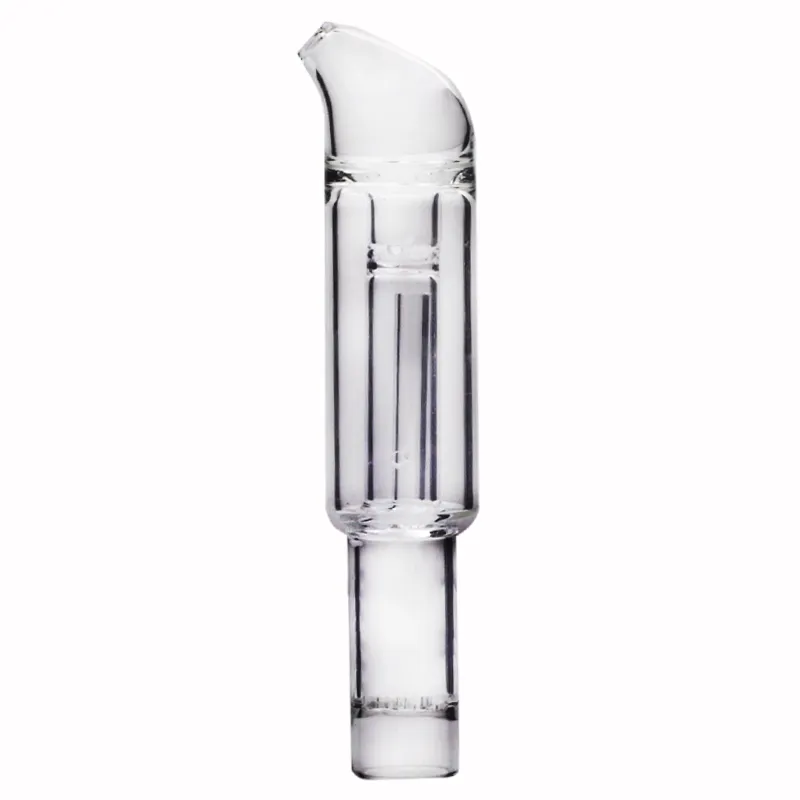 Tinymight 2 1 Mini Bubbler Glass curved mouthpiece Water Pipe Piece Attachment