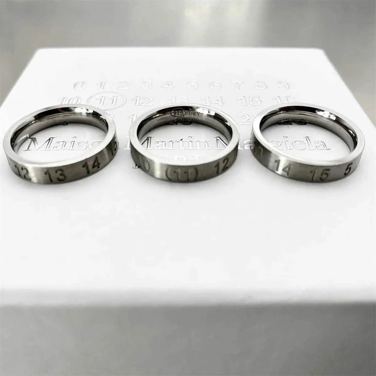 Band Rings Pyc 21ss independent digital ring titanium steel vintage ring fashionable and simple accessories for men and women J240119