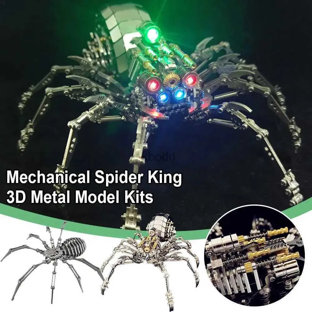 Craft Tools 3D Metal Puzzle Spider King Plus Model Super Cool Spider Collection Home Decor Handmited Art Craft With Tools Gifts Toys for Boys YQ240119