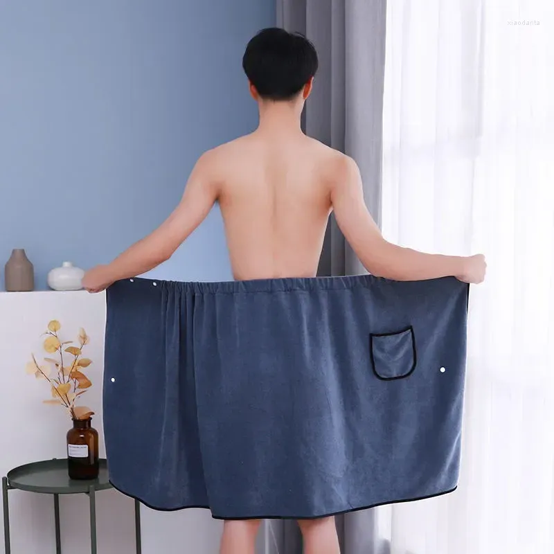 Ręcznik męski spódnica do kąpieli z pulą zagęszcza duże szlafroki