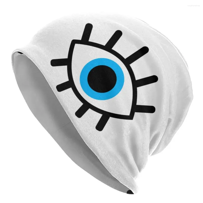 Boinas Ojos Mágicos Encanto Bonnet Sombrero Sombreros de punto Moda Unisex Negro Mal de ojo Amuleto Boho Patrón Invierno Cálido Skullies Gorros Gorros