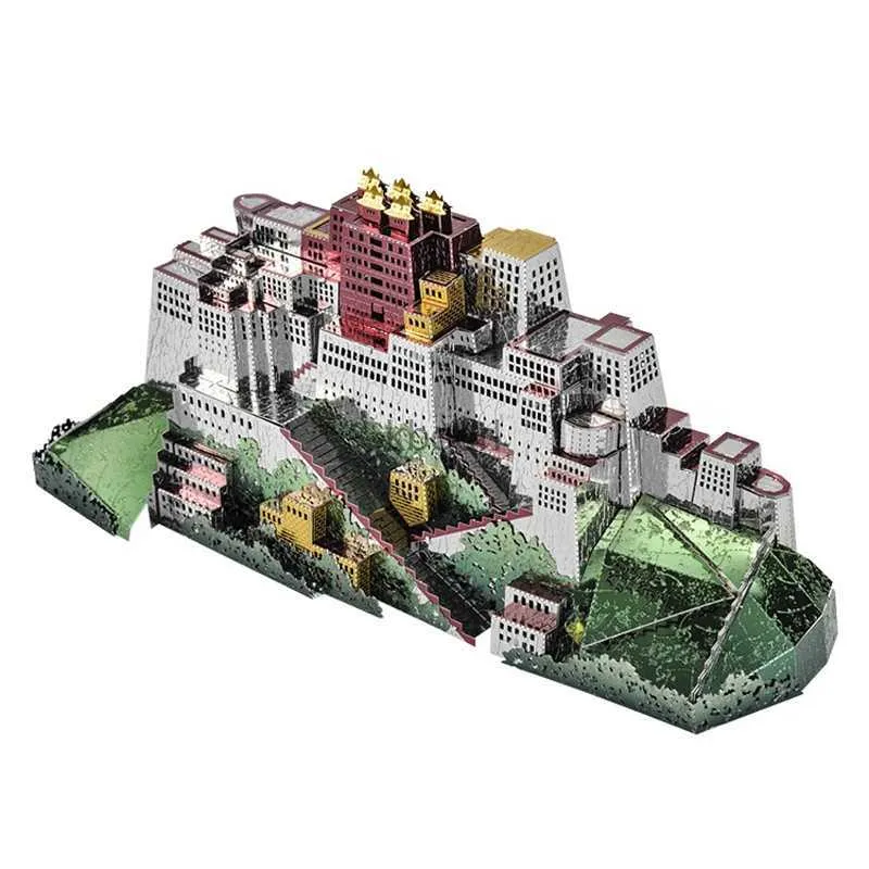 Narzędzia rzemieślnicze 2020 Mikroworld Poleta Palace Zestawy DIY Laser Cutting Puzzle Building Model 3D Metal Puzzle Toys for Adult Gift YQ240119