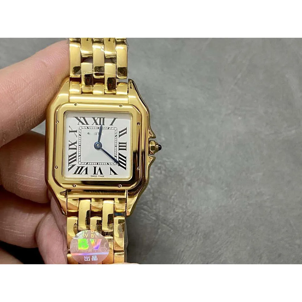 Womenwatch Designer Gold Panthere Watch Kobiety 1 1 5A Wysoka jakość Szwajcarskiego Kwarc Ruch Orologio Diamond Uhren 22 mm/27 mm Oryginalny grubość 6 mm zegarek op3m