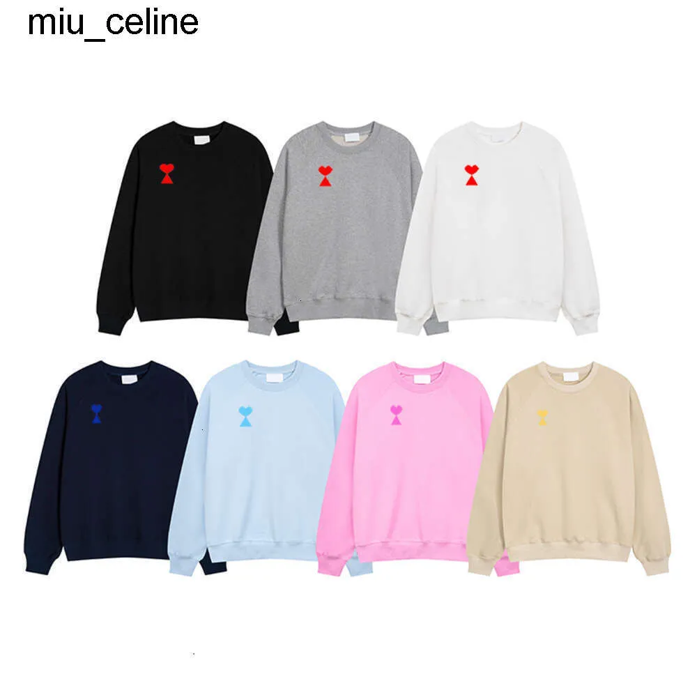 2024SS Neue Unisex Designer Mode Marke Männer ein Buchstabe Kleines rotes Herz Stickerei Lässige Baumwolle Herren Damenbekleidung JackenStop Hoodie